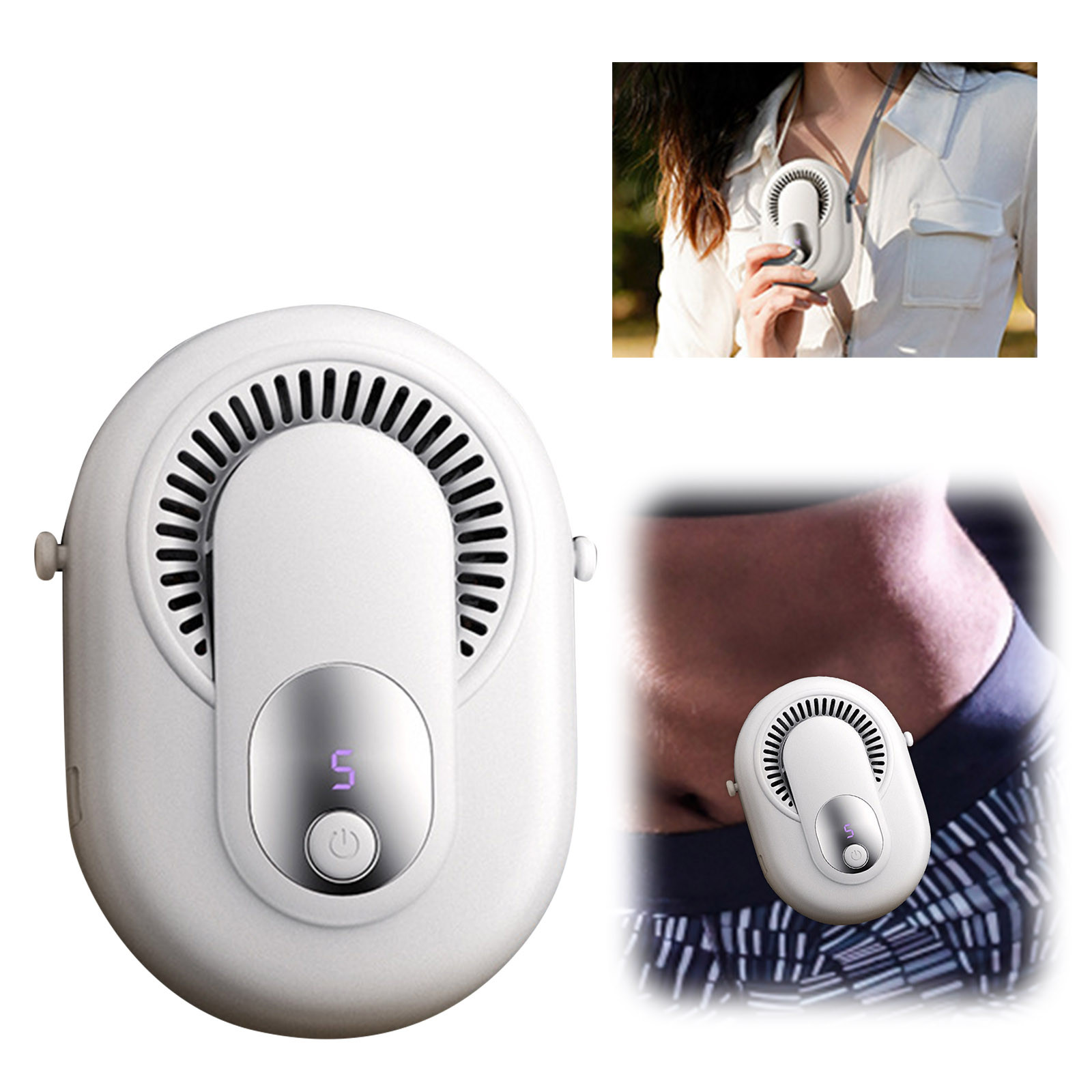thumbnail image 2 of Ventilador Pequeño Con Clip Ventilador Con Clip Para Camisa Ventilador Portátil Silencioso Sin Aspas Ventilador Mini Con Clip Y 5 Velocidades Clip Para La Cintura, 2 of 2